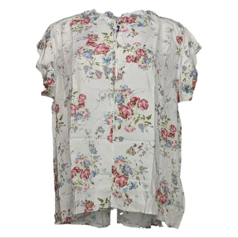 2 pack Buffalo Ladies' Flutter Sleeve Floral Top - Picture 4 of 13